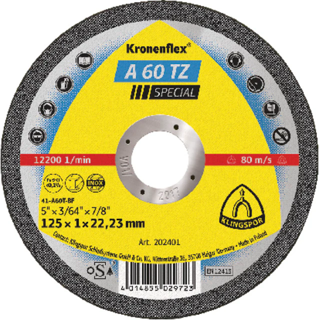 Klingspor Kronenflex A 60 TZ Special Cutting‑Off Wheel